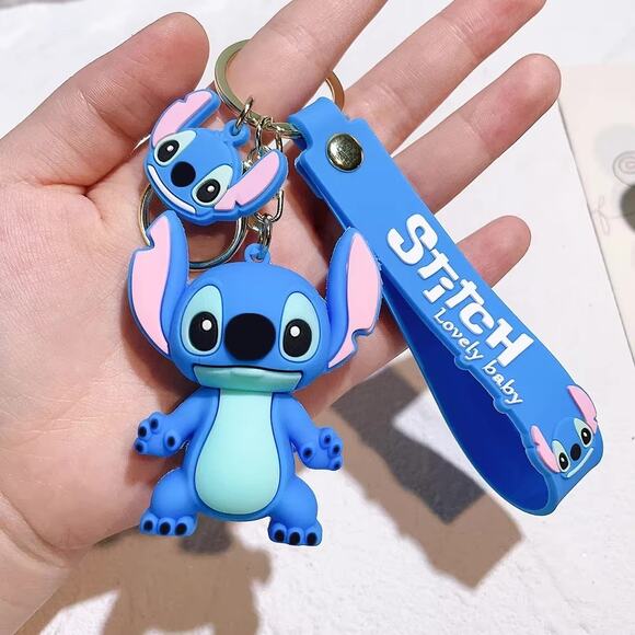 Stitch keychain, blue Lilo & Stitch bag charm, cute gift for Disney fans - Picture 1 of 3